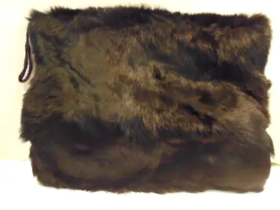 Older Large Woman's Hand  Muff  With Black Fur Finish And Cloth Lining • $16.99