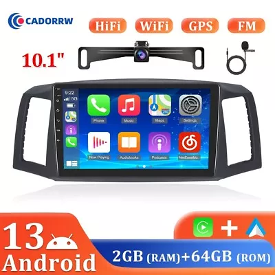 2+64GB Android 13 Car Stereo Radio Carplay GPS RDS 2004-2007 Jeep Grand Cherokee • $165.99