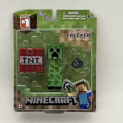 Minecraft Series 1 Overworld Creeper 2013 Mojang TNT Toy Figure New On Card • $19.99