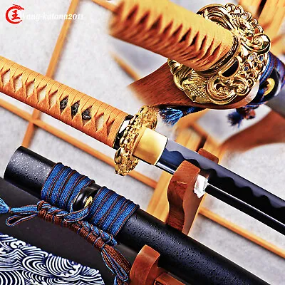 Gold Fish High Carbon Steel Katana Japanese Samurai Sharp Battle Ready Sword New • $79