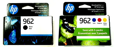 New Genuine HP 962 Black Cyan Magenta Yellow 4PK Ink Cartridges Exp 2025 No Box • $59.95