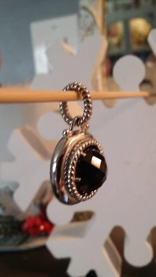 $44.99 • Buy Black Spinel Chunky Pendant XL Bail Judith Ripka Type