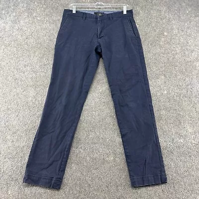 Banana Republic Mason Pants Mens 30x30 Blue Navy Chino Cotton Rapid Movement • $14.95