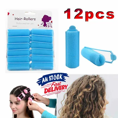 $7.95 • Buy 12x Magic Sponge Foam Cushion Hair Styling Rollers Curlers Twist Heatless NoHeat