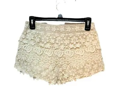 ZARA Lace Short Shorts Cream Color  Size Small • $24.74