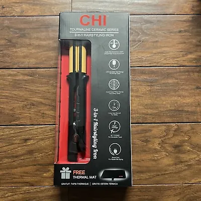 CHI Hair Straightener Tourmaline Ceramic 3-in-1 Styling Iron 1  🔥NEW🔥 • $32.99