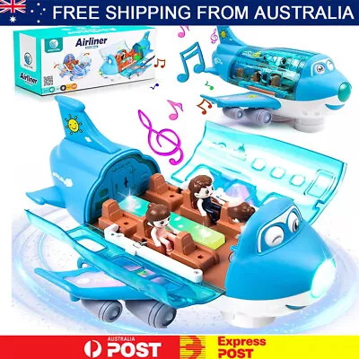 LED Light Music Airplane Toy Aeroplane Flashing Airbus Plane Kids Birthday Gift • $19.90