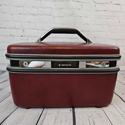 Vintage Samsonite Silhouette Cosmetic Train Case Suitcase Keys Tray Insert • $39.99