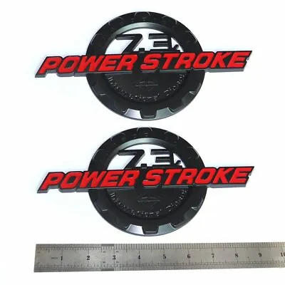  2x 7.3L Power Stroke International Side Fender Emblems Badge For F250 F350 Red • $27.19