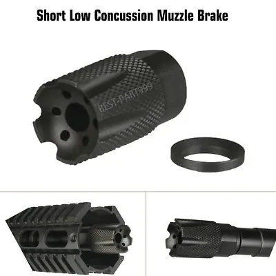 Compact Low Concussion 1/2x28 Muzzle Brake Compensator .223/5.56/.22 /w Washer • $16.95