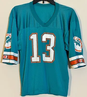 Vintage Champion Miami Dolphins #13 Marino Youth Size M/L Football Jersey Boys • $19.49