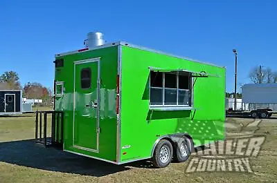 New 2024 8.5x16 V Nose Enclosed Mobile Concession Kitchen Food Vending Trailer • $23595