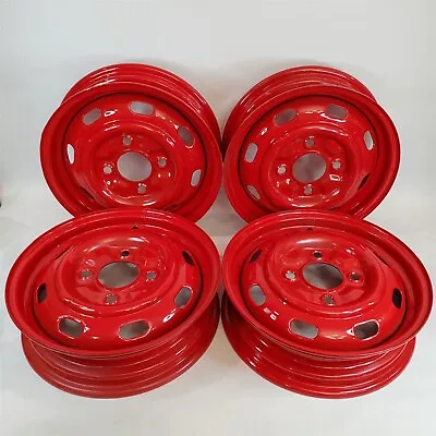 VTG 68-77 VW Set Of 4 Wheels 4x130mm Lug 15 X 4  Beetle Bug Bus Volkswagen • $750