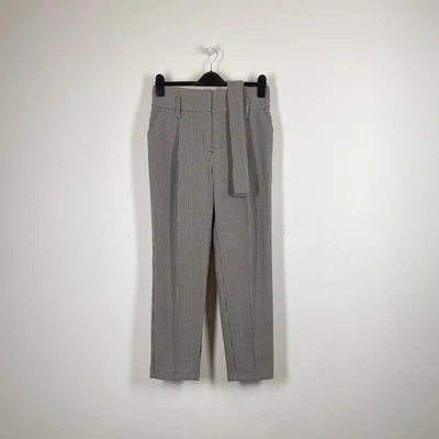 £12 • Buy DOROTHY PERKINS Formal Trousers High Waisted Houndstooth Paperbag Belted UK 10 