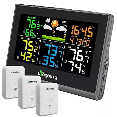 Multiple Sensor Weather Station Wireless Indoor Outdoor Thermometer Hygrometer • $38.95