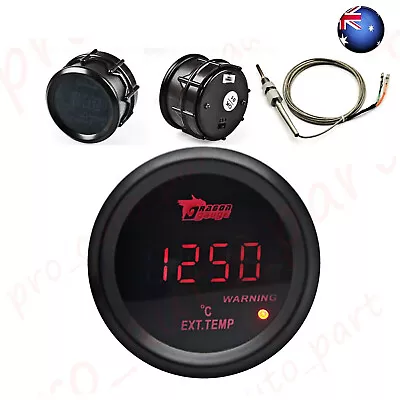 $31.99 • Buy Digital LED 2  52mm Red Display Exhaust Gas Temp Gauge EGT With Sensor Boat Auto