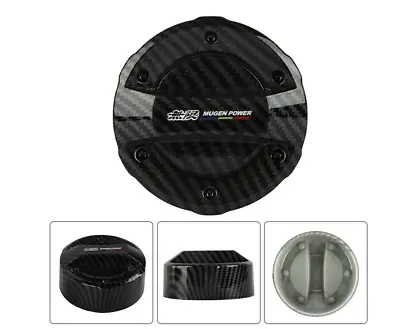 Car Gas Fuel Oil Tank Cover Cap Mugen Black Carbon Fiber For Honda Acura • $42.99