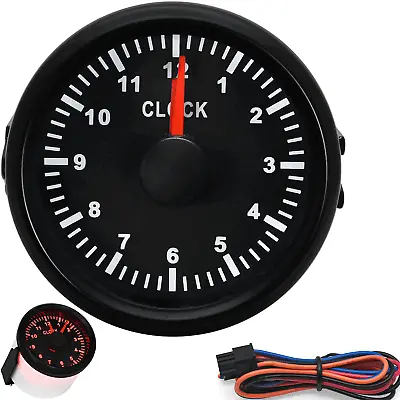 52mm Clock Gauge LED Backlight Waterproof For Car Truck Motorbike Boat Yacht ATV • $32.09