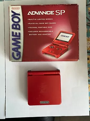 Game Boy Advance SP Handheld System - Flame Red • £31