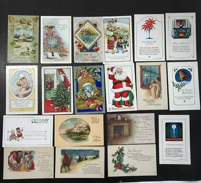 Vintage Postcards  Mixed Lot Of 19 Unused Christmas And New Years • $26.38