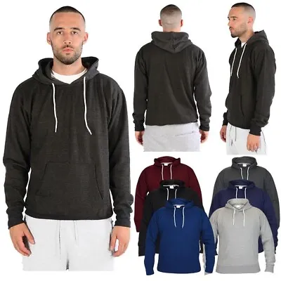 Plain Pullover Hoody Hooded Top Hoodie For Mens Soft Comfy Fleece Sweatshirts • £9.99