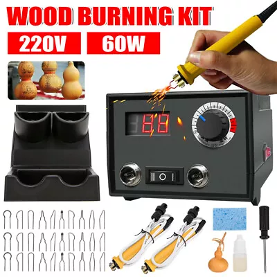 39x Multifunction Wood Burning Pen Tool Pyrography Machine Kit Burner Craft Tool • $52.99