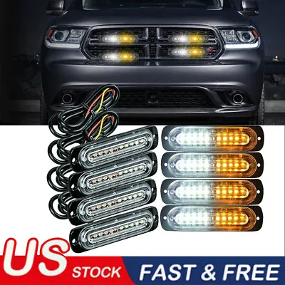 Car 10-LED Strobe Emergency Lamps Surface Mount Flashing Lights For Truck Pickup • $21.99