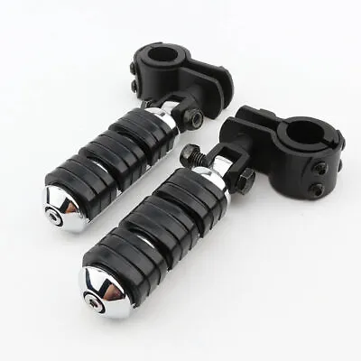 Highway Foot Pegs Rest Mount Clamps For Yamaha V Star 1300 1100 650 Virago 250 • $55.90