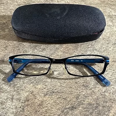 Converse GRAB Full Rim Metal Eyeglasses Frames Black/Blue With Case 49-17-135mm • $31.99