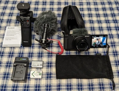 $545 • Buy Sony ZV-1 Digital Compact Vlogging Camera- Black W/ Vlogging Accessories