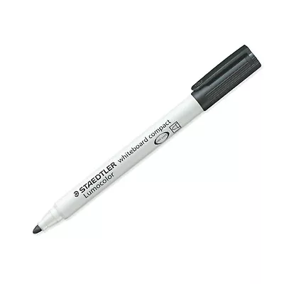 Staedtler Black Lumocolor Compact Whiteboard Board Marker Pens Drywipe 341 • £10.99