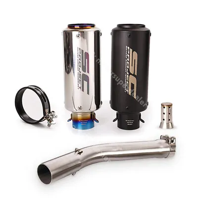 Slip On For Yamaha YZF R6 1998-2005 Replace Muffler Exhaust Mid Tail Pipe System • $140.39