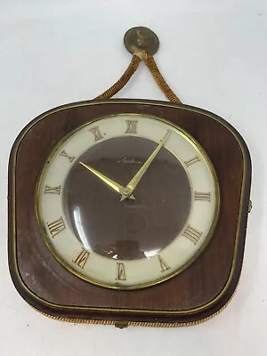 Vintage Mauthe Germany Chime Wooden Wind Up Wall Clock Parts Or Repair • $59.99