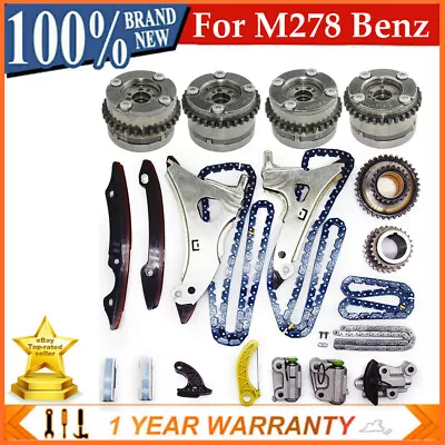 Timing Chain Kit W/ Cam VVT Adjuster For M278 Mercedes-Benz GL550 GL450 4.7L V8 • $526.50