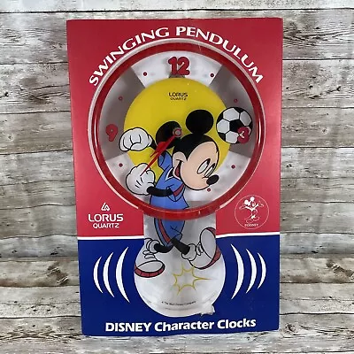 VTG Mickey Mouse Lorus Quartz Wall Clock With Swinging Pendulum Made In Japan • $79.95