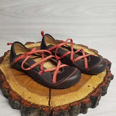 Jeep J 41 Brown Red Waterproof Flat Leather Lattice Shoes Sandals  Women's 7 M • $14