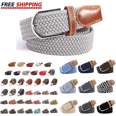 Elastic Fabric Braided BeltEnduring Stretch Woven Belt For Unisex Men/Women/Jun • $7.89