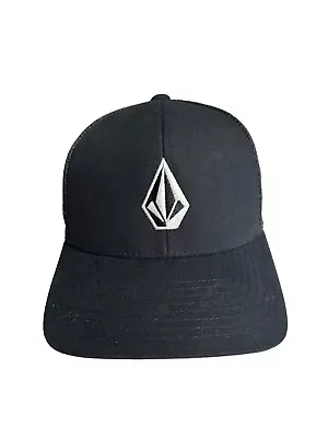 Volcom SnapBack Trucker Mesh Back Hat Cap Adult One Size Black • $22.99