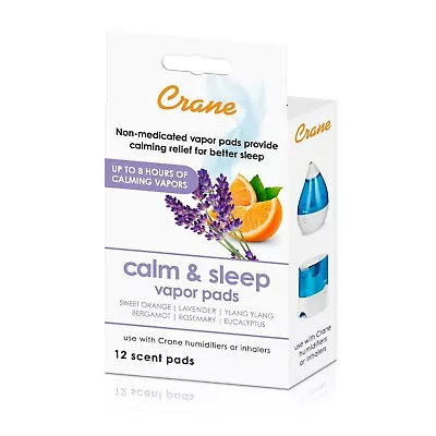 Crane Lavender Orange Universal Vapor Pads For Sleep 12 Pack HS1950L • $12.99