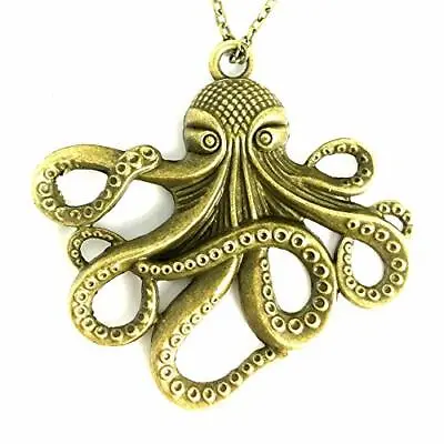 $12.99 • Buy Steampunk Necklace Jewelry Pirate Costume Accessories Octopus Pendant