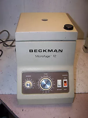 Beckman Model 12 Microfuge Lab Centrifuge Catalog 343122  120 Volt   • $44.99