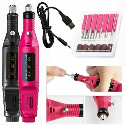 £9.99 • Buy Professional Electric Nail File Drill Portable Manicure Pedicure Machine Set USB