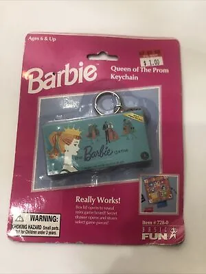 $12.99 • Buy Vintage 1999 Barbie Basic Fun #728-0 Queen Of The Prom Keychain New Unopened