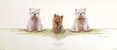 £16.89 • Buy WARWICK HIGGS  Three?s Company  TERRIERS Dogs Canines! SIZE:25cm X 59cm  RARE