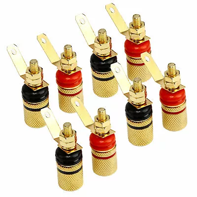 £6.29 • Buy 8Pack  Speaker Terminal Binding Post For 4mm Banana Plug Socket Connector Gift