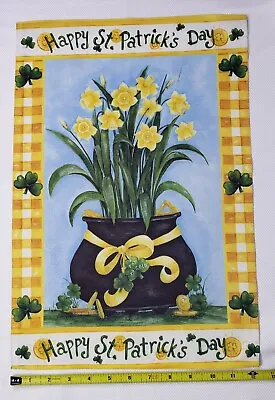 Garden Flag Approx 12  X 18  Toland Lucky Daffodils St Patrick's Day Flower Luck • $8.75