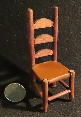 Mexican Hacienda Ladderback Chair Furniture #WEA2025 1:12 Miniature #8678 • $11