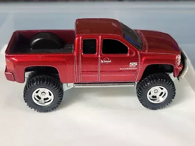 HOTWHEELS  2014 CHEVY SILVERADO 12/18 REAL RIDERS Candy Red NM+ Loose 1/64 • $27.99