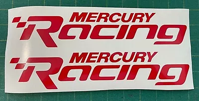 Mercury Racing 2014 24  NEW RED Sticker Race Boat Outboard DECAL YOU GET 2 • $27.99