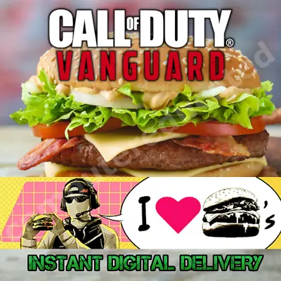 Call Of Duty Vanguard Warzone Item Code I LOVE BURGERS Calling Card 🍔🍔 • $1.23